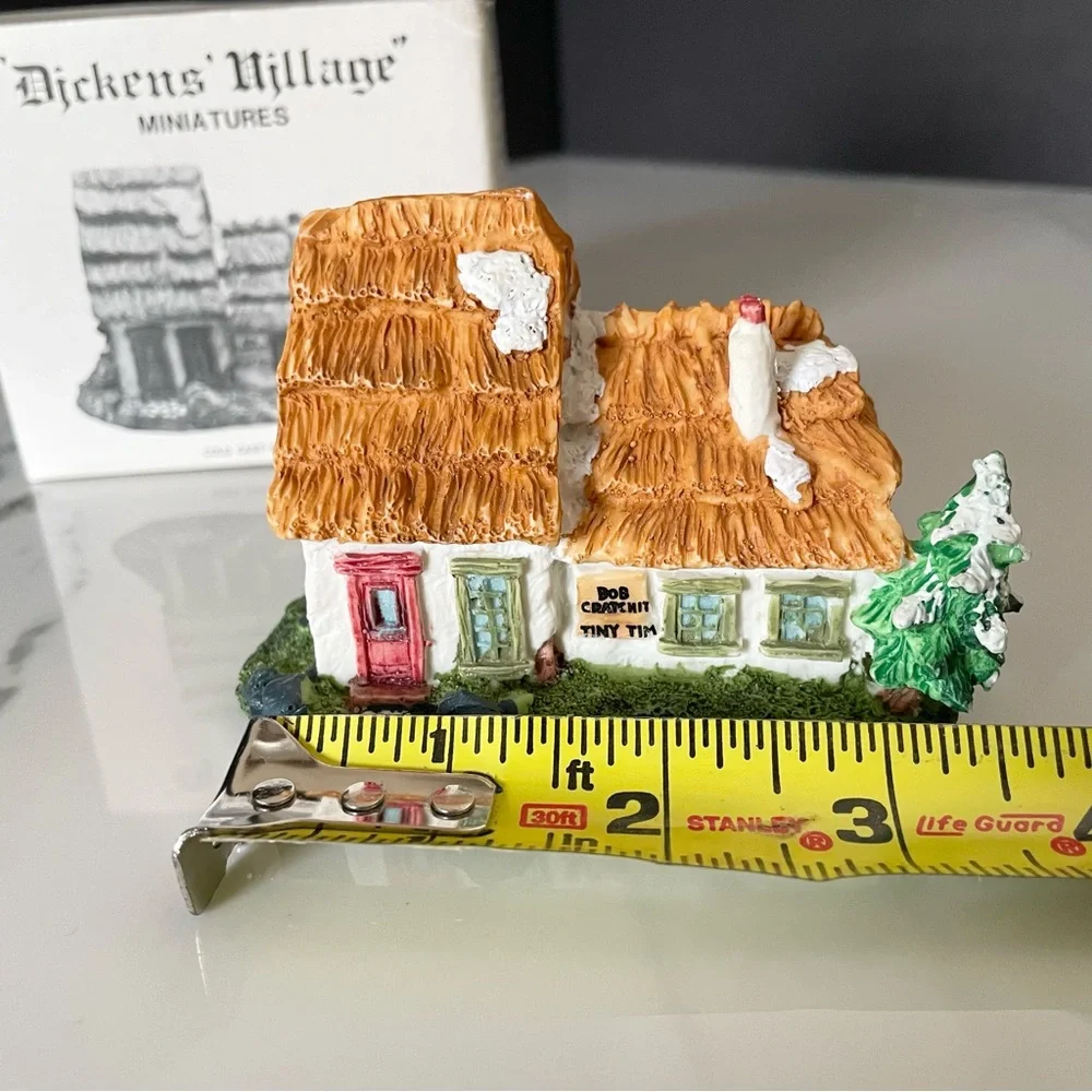 Dickens Miniatures- Bob Cratchit & Tiny Tim's Cottage - Snow Village by Dept. 56